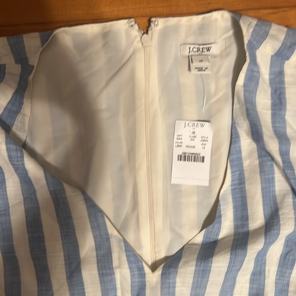 NWT J Crew striped linen wrap dress - Picture 2 of 3